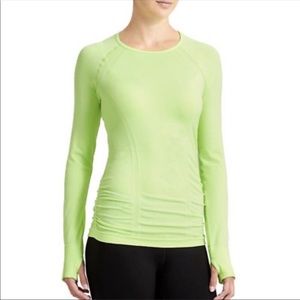 Athleta Fast Track Neon Long Sleeve Shirt